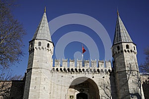 External door of Topkapi Palace Istanbul, Turkey, Ancient Ottoman residence