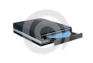 External dvd drive with disc inserted