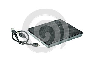 External DVD rom isolated on white