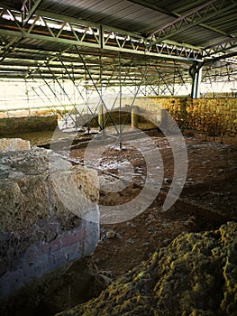 External excavations of Ancient Abbey of St.Vincenzo Volturno, Rocchetta a Volturno, Castel San Vincenzo, Isernia, Italy