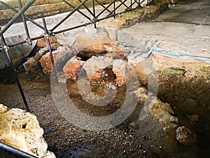 External excavations of Ancient Abbey of St.Vincenzo Volturno, Rocchetta a Volturno, Castel San Vincenzo, Isernia, Italy