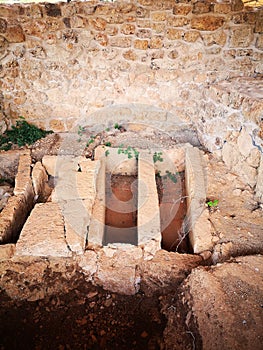 External excavations of Ancient Abbey of St.Vincenzo Volturno, Rocchetta a Volturno, Castel San Vincenzo, Isernia, Italy