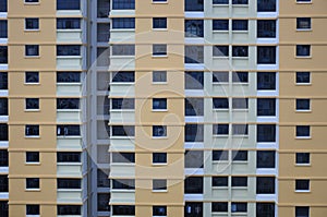 An external face of an apartment block