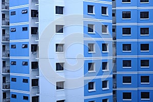 An external face of an apartment block