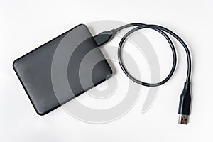 External hard disk HDD isolated on white