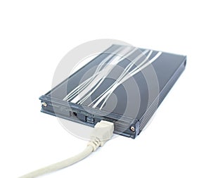 external hard drive on a white background