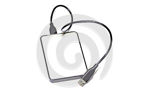 External Harddisk drive isolated on white background