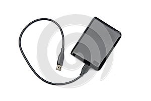 External Harddisk on white background