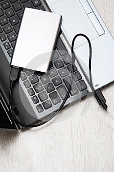 External HDD and laptop