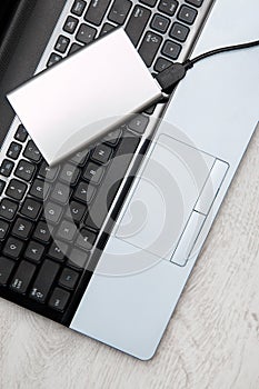 External HDD and laptop