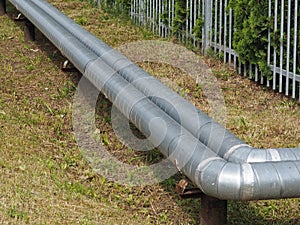 External heat supply pipes with thermal insulation