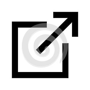 External hyperlink black icon