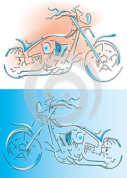 External lines of the motorcycle