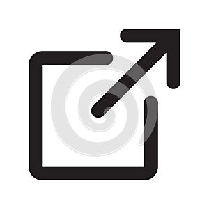 External link icon, open page icon