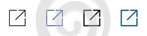 External link icon Vector set outline