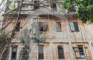 External of old building was left to deteriorate over time. photo