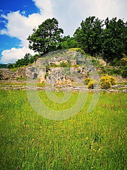 External panoramic at Ancient Abbey of St.Vincenzo Volturno, Rocchetta a Volturno, Castel San Vincenzo, Isernia, Italy