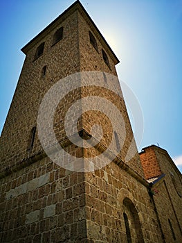 External panoramic at Ancient Abbey of St.Vincenzo Volturno, Rocchetta a Volturno, Castel San Vincenzo, Isernia, Italy