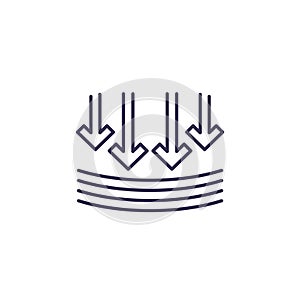 external pressure line icon, vector