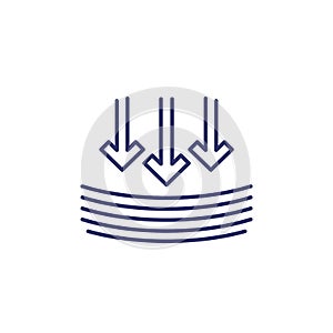 external pressure line icon on white