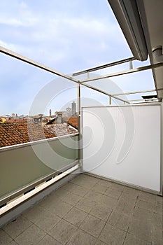 External shots of a modern balcony