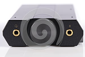 External sound card and DAC isolated on white