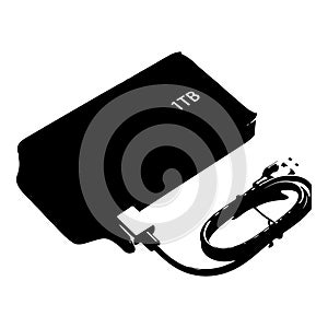 External storage device with usb cable