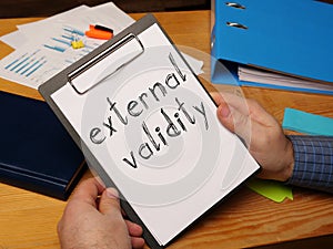 External validity is shown on the conceptual business photo photo