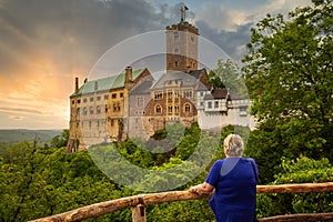 External views of the Wartburg Castle in Eisenach, Germany