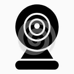 External webcam device solid graphic icon
