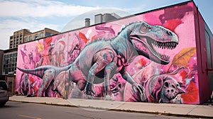 extinct dinosaur pink