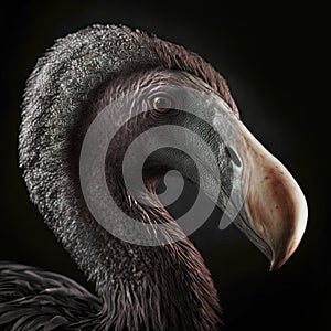extinct flightless bird Dodo portrait