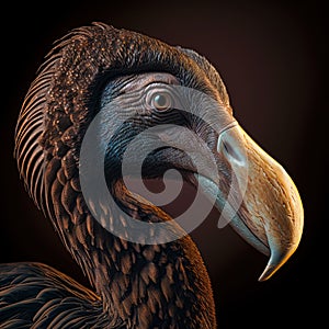 extinct flightless bird Dodo portrait