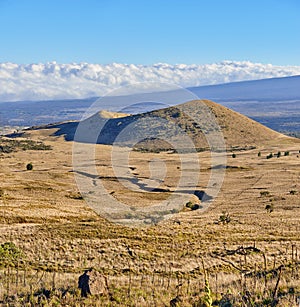 Extinct volcanic craters at Mouna Loa - Hawaii. The worlds largest volcano Mauna Loa in Hawaii, Big Island, Hawaii, USA.