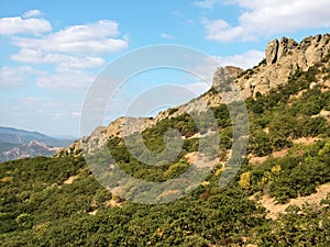 Extinct volcano Kara Dag in Crimea