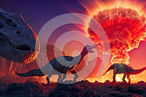 Extinction of the dinosaurs by a meteor