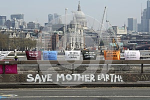 Extinction rebellion protest waterloo bridge  london