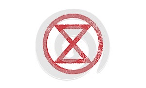 Extinction Symbol, concept illustration environmental activism and Extinction Rebellio