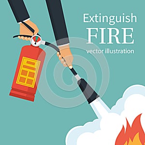 Extinguish fire vector