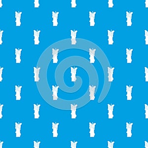 Extinguished candle pattern seamless blue