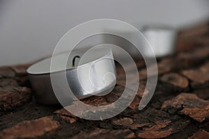 extinguished candles on the tree