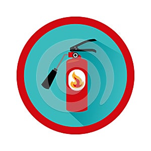Extinguisher fire sign icon