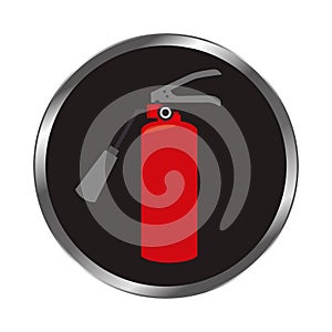 Extinguisher fire sign icon