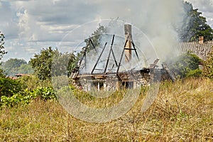 Extinguishing the fire destroyed the village house