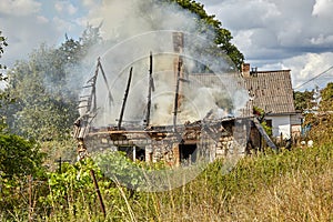 Extinguishing the fire destroyed the village house