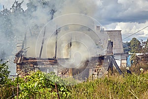 Extinguishing the fire destroyed the village house