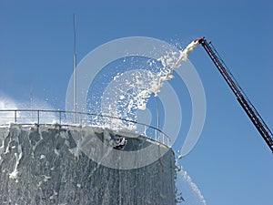 Extinguishing of the oil store photo