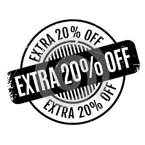 Extra 20 Off rubber stamp
