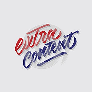 Extra content hand lettering typography sales and marketing shop store signage poster