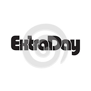 EXTRA DAY text design vector